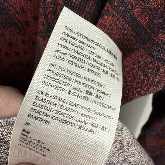 Desigual Tunic Top XXL Burgundy Floral Long Sleeve Asymmetrical Hem Boho Artsy - Picture 6 of 9